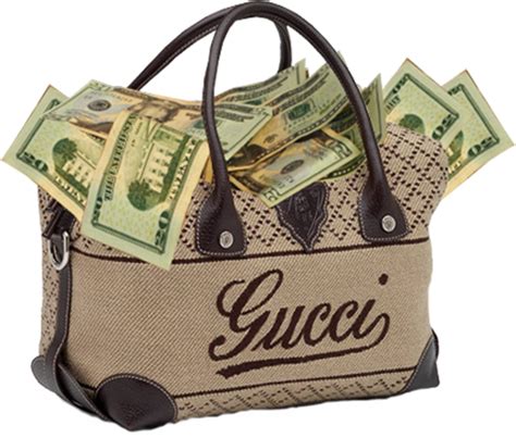 gucci bag full of money